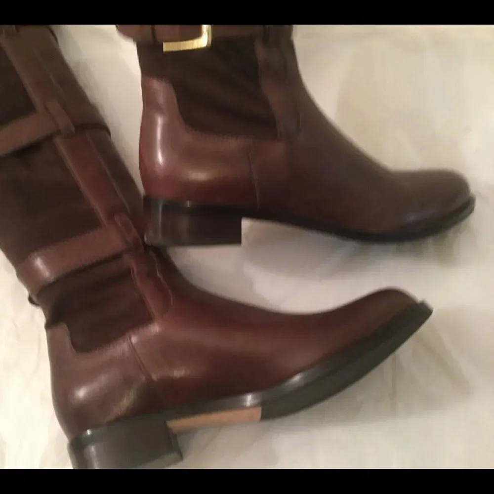 New Cole Haan Avalon Triple Buckle Suede Leather